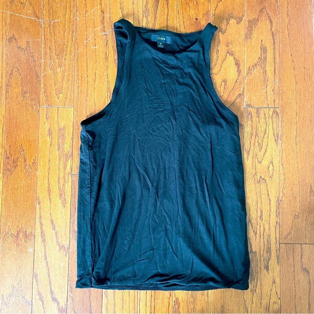J. Crew Black High Neck Tank Top